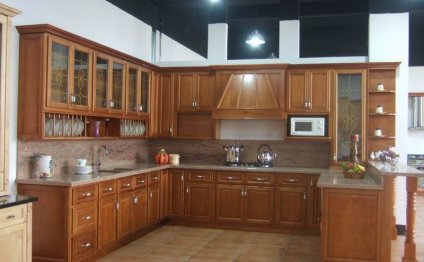 Modern wood kitchen cabinets