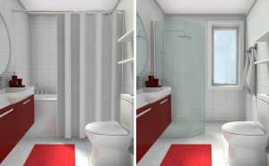 Design for Small bathroom with shower