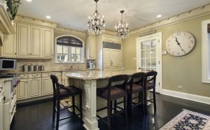 Designing a kitchen island with seating