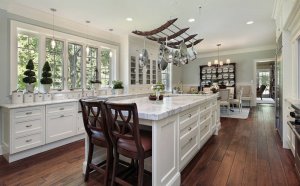 One Wall kitchen Design with an island