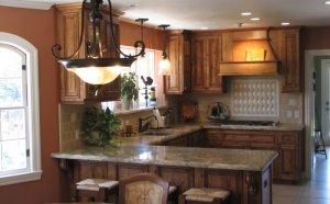 U shaped kitchen Designs with island