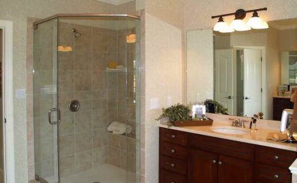 Small bathroom Design with shower stall