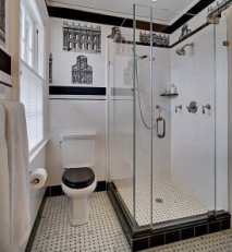 Small black and white bathroom idea