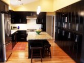 Black cabinets kitchen Design