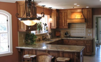 U shaped kitchen Designs with island