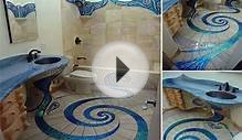 Amazing bathroom Floor Design Mosaic tiles