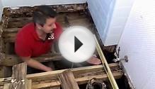 How to repair a bathroom floor structure